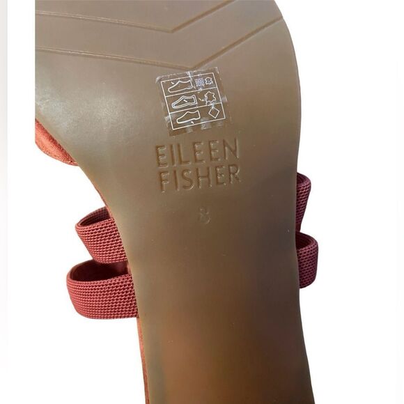 Eileen Fisher Juku Pump Suede Cayenne Size 8 - Picture 9 of 10
